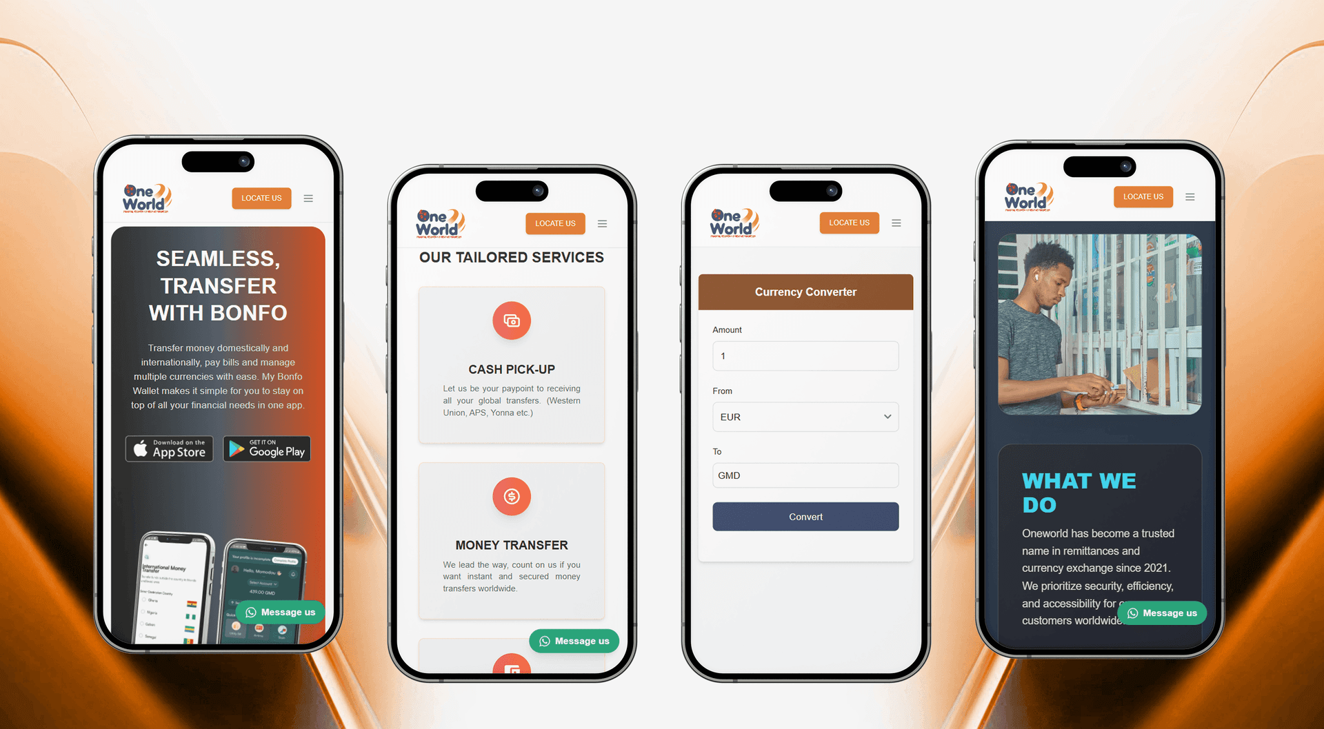 One World Financial Services mobile preview