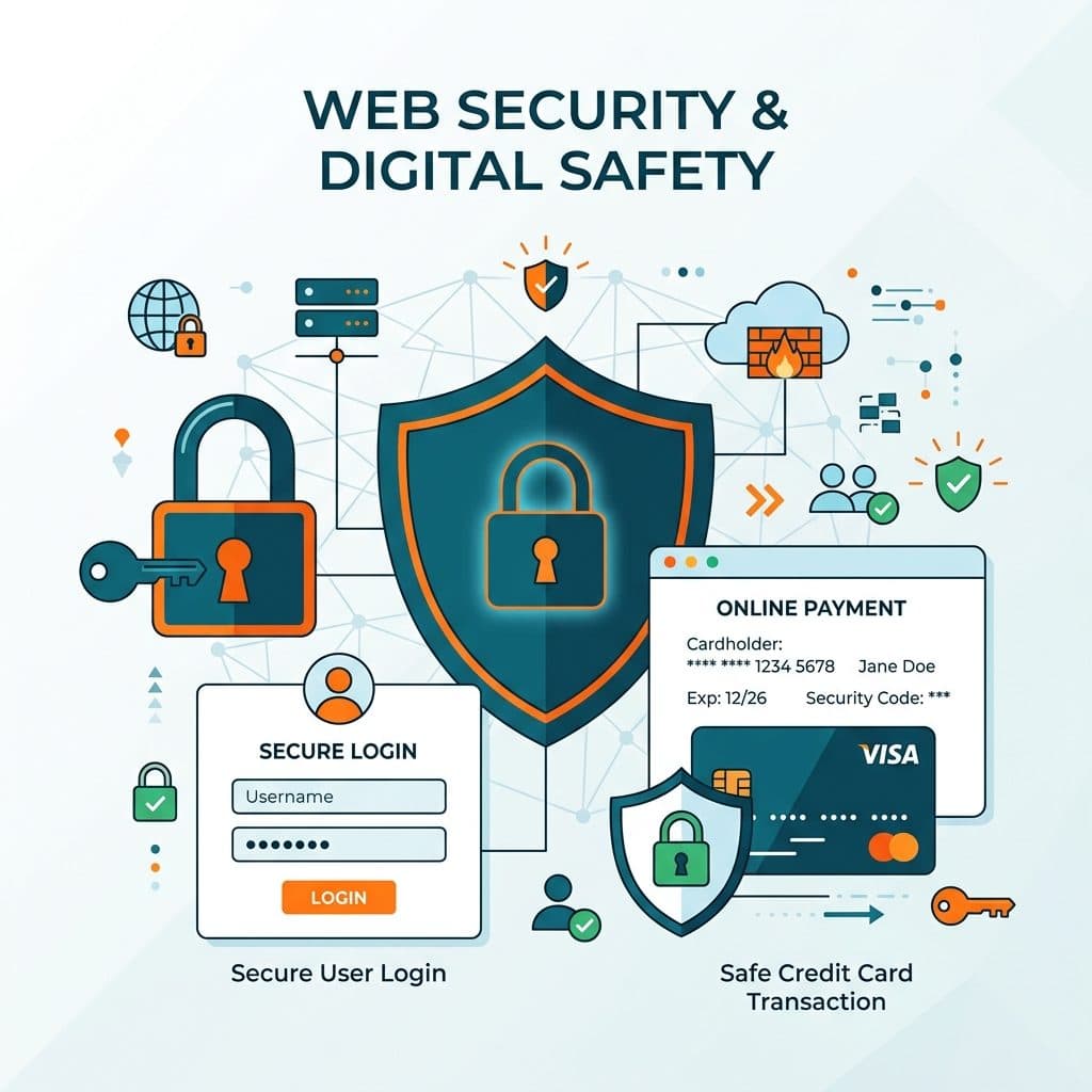 Code Collect Web Security & Digital Safety Illustration