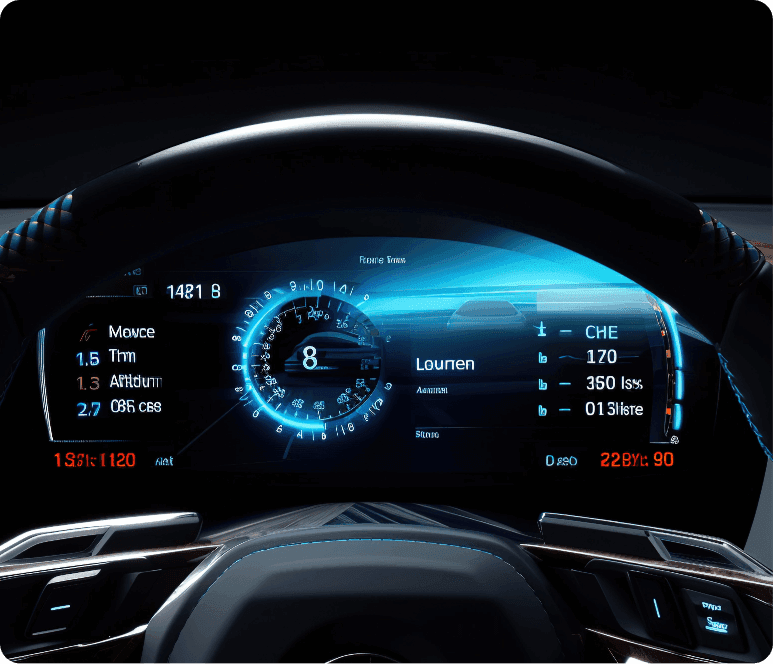 Digital car instrument cluster